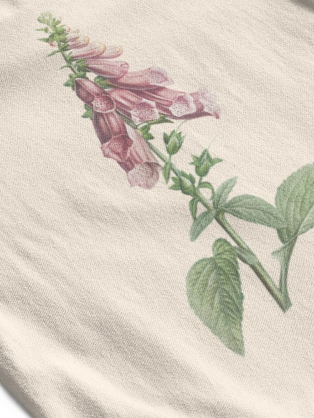 Foxglove Vintage Floral Print Short Sleeve Graphic Tee T-shirt S-XXL - Picture 2 of 5